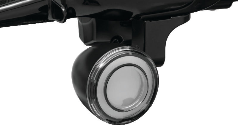Kuryakyn 2902 Tracer L.e.d. Front Turn Signal Insert, White/amber Light, Smoke Lens 1157