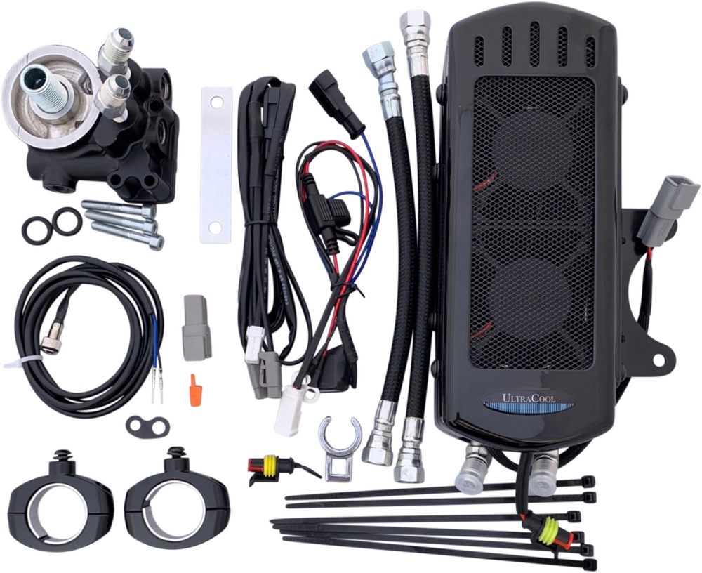 Ultracool Indian OIL Cooler Side Mount Black - IN-1G For Indian 2014-2023