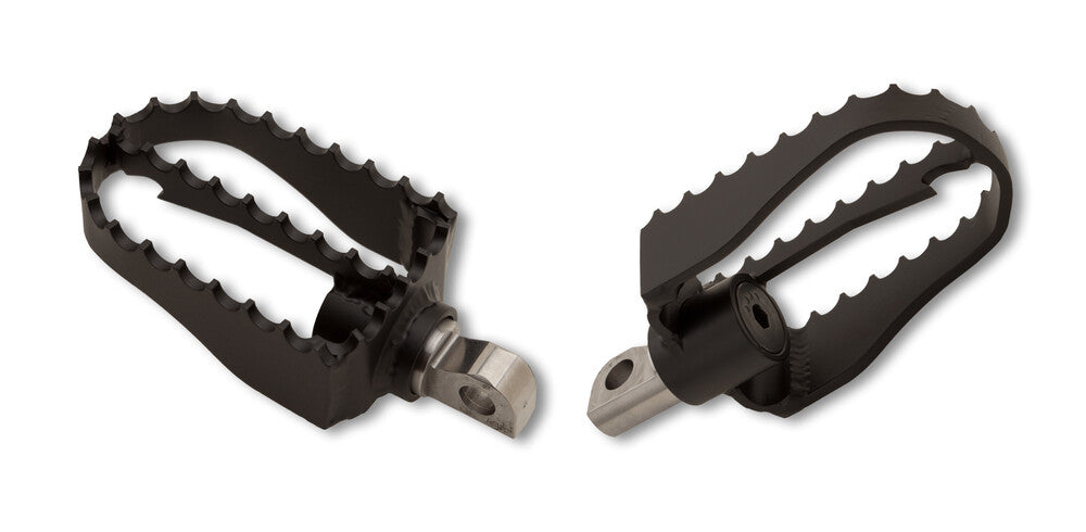 Burly Brand MX Style Footpegs Black - B13-1009B For Harley Motorcycles 1997-2024 | Yamaha Watercraft 1998-2004