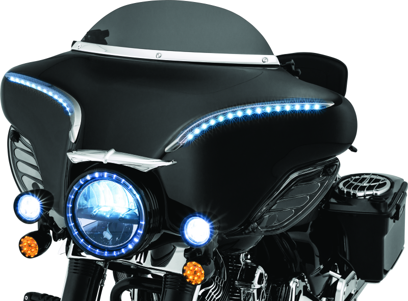 Kuryakyn 1310 Smooth Windshield Trim 96-13 Touring Chrome