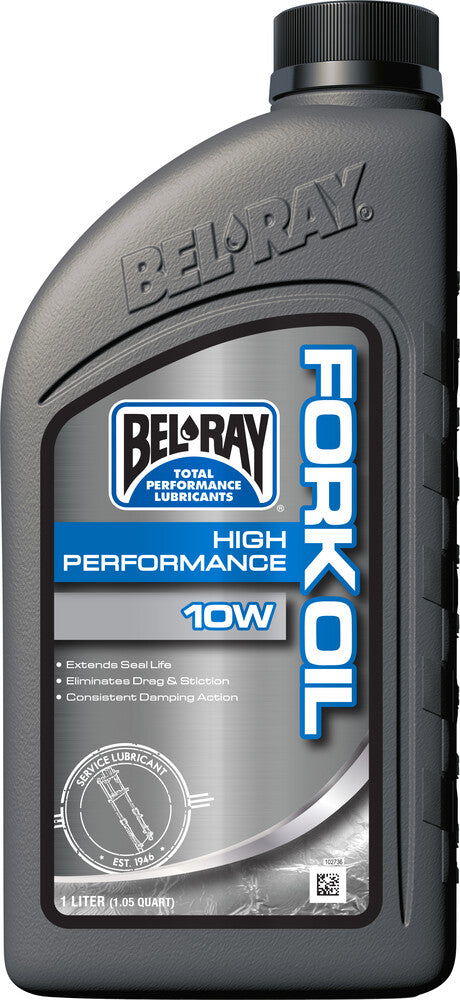 Bel-Ray High-Performance Fork OIL 10W 1L - 99320-B1LW For Ducati Motorcycles 2012-2018 | Triumph Motorcycles 2012-2018 | Suzuki Motorcycles 2012-2018