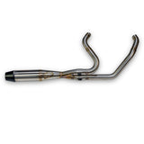 Sawicki Intmdtr M8 FLT MID Brushed SS With Black END CAP For Harley Touring 2017-2026