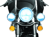 Kuryakyn LED Front Turn Signal Conversion Flat Style Insert Amber Lens - 5441 For Harley Touring 1994-2019