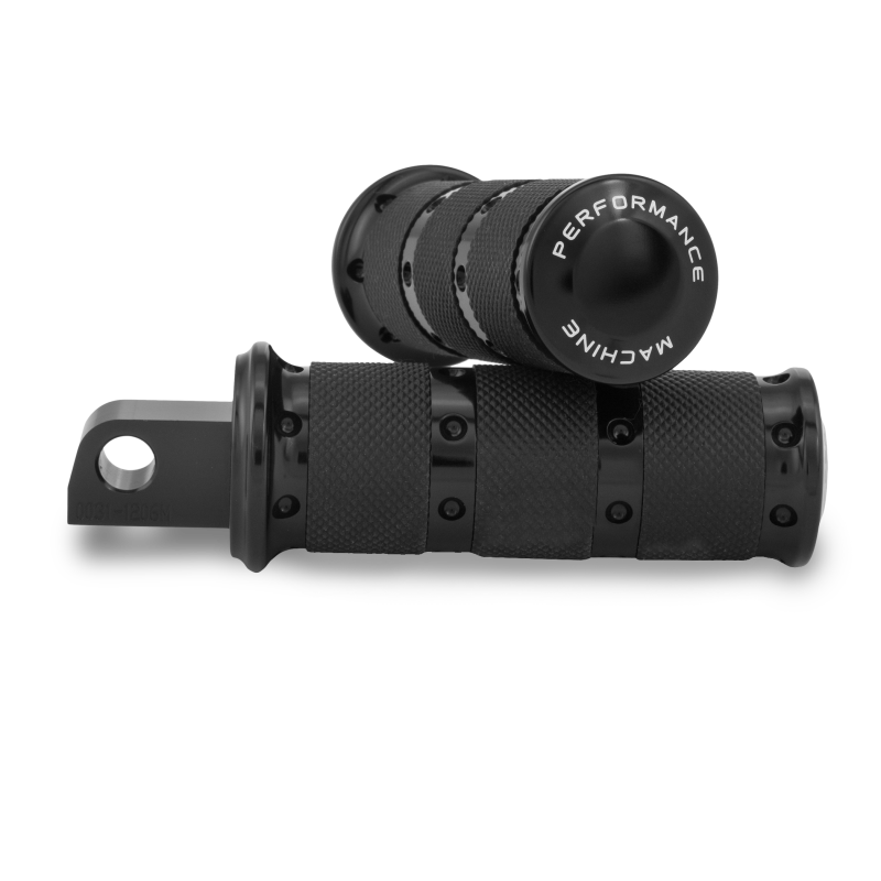 Performance Machine Footpegs XLS Passenger Black Ano - 0035-1249M-B For Harley Softail 2018-2021