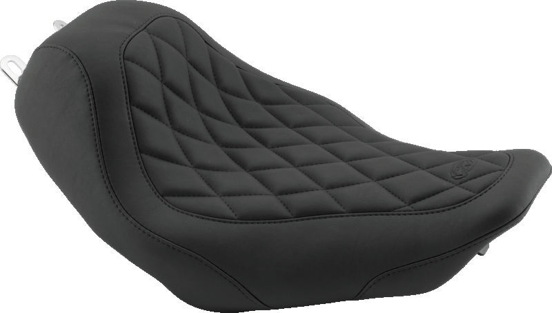 Mustang Motorcycle Mustang Electra Glide Std,rd Glide,rd King,str Glide Solo Seat Diamond Stitch Brown - 76735 For Harley Road King 1997-2007