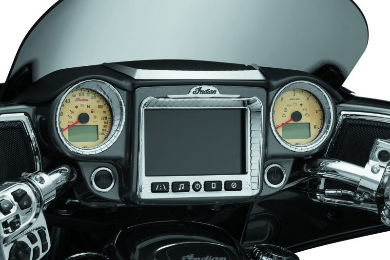 Kuryakyn Aztec Gauge Accent Chrome - 5186 For Indian Chieftain 2017-2021