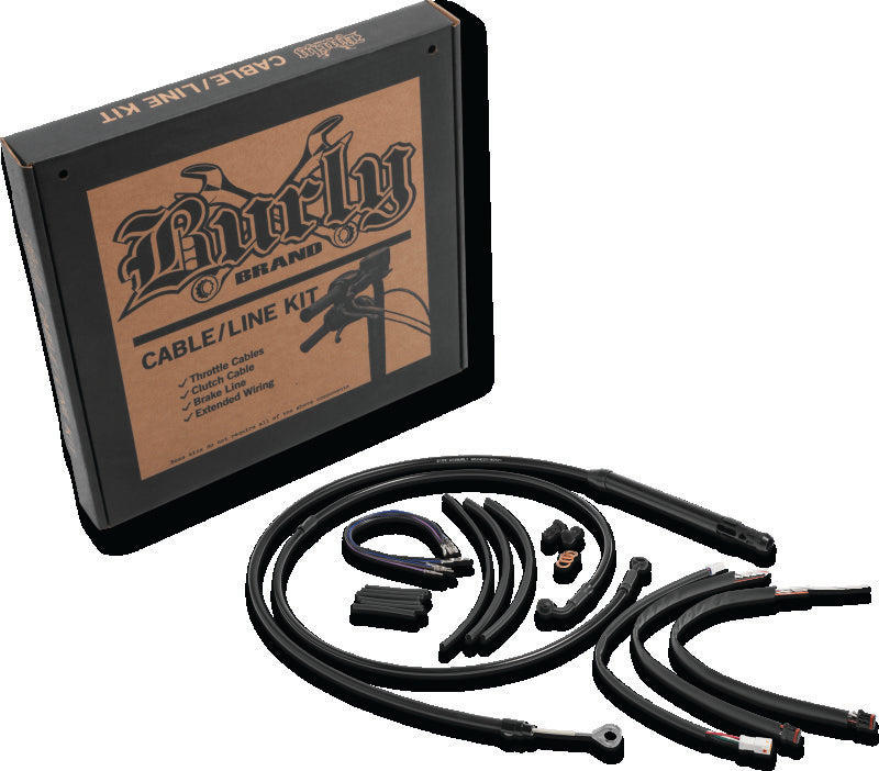 Burly Brand B30-1264 Control Kit 12in T-bar - Black
