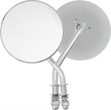 Harddrive 153082 4" Round Mirror Chrome Left Side For Harley Motorcycles 1970-2018
