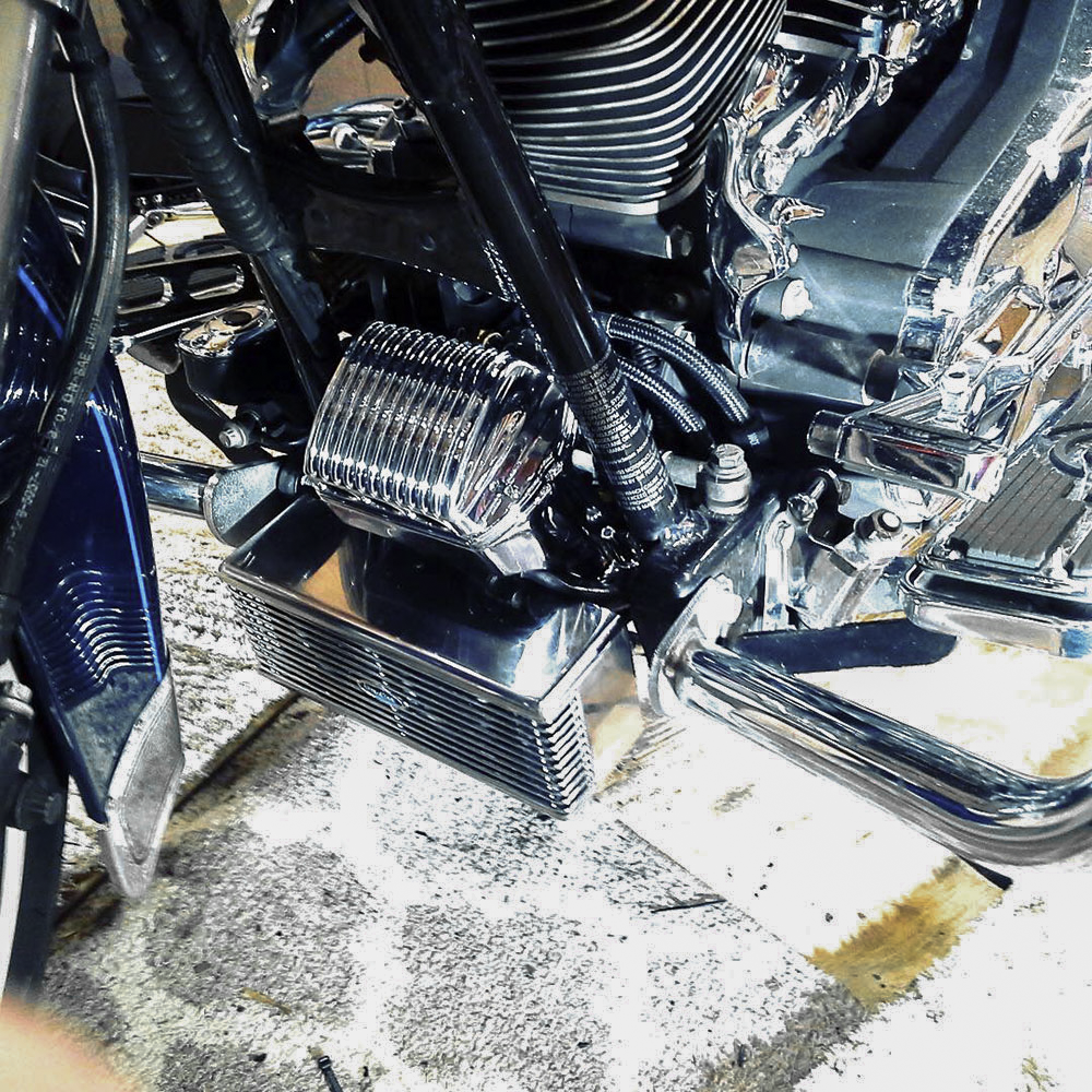 Ultracool Front Mount OIL Cooler TC Touring ` Chrome - RF-2SS For Harley Touring 2009-2016