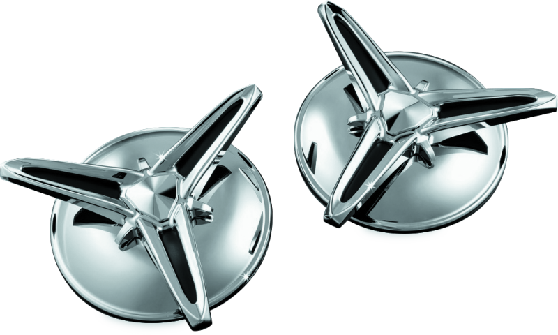 Kuryakyn Knock-Off Center Caps For Trikes Chrome - 1243 For Harley Touring 2009-2013