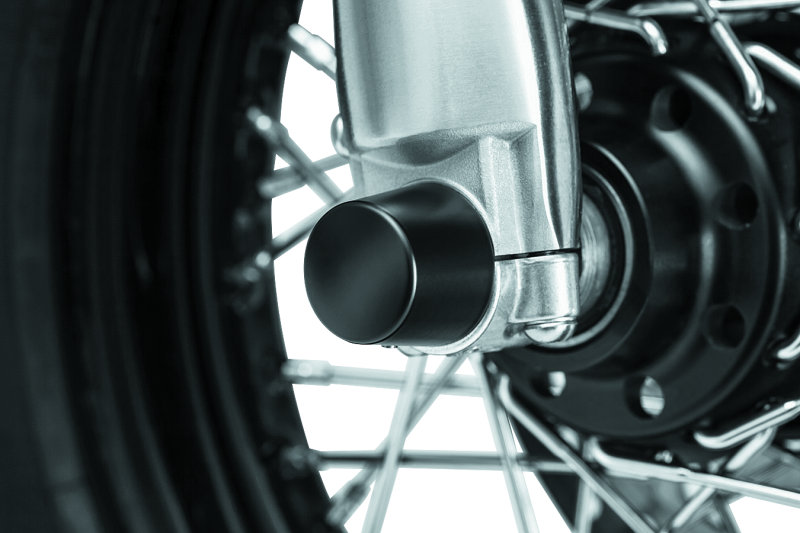Kuryakyn 1229 Front Axle Nut Caps Satin Black