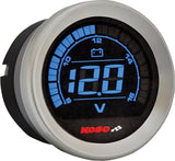 Koso North America HD-02 Series Gauge Kit Silver Bezel OIL Temp - BA050905 For Harley Touring 2004-2013