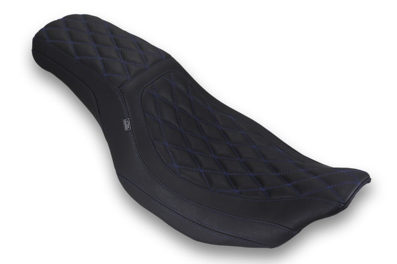 Mustang Motorcycle Dble Diamond Low Squareback CVO Road Glide (ST), Rd Glide And Str Glide Black Sb - 88514SB For Harley Touring 2023-2026