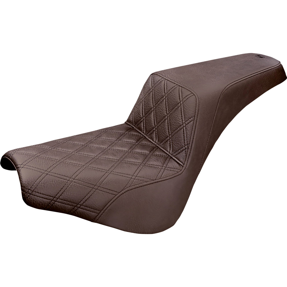 Saddlemen Step-Up Seat — Front Lattice Stitch Brown FX - 818-30-172BR For Harley Softail 2018-2025