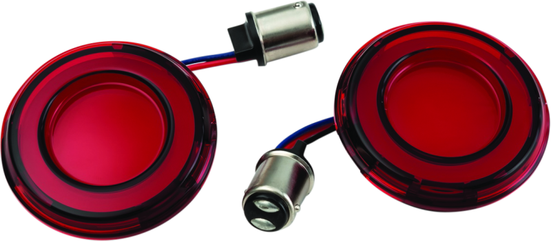 Kuryakyn Tracer L.e.d. Rear Turn Signal Insert Red Light Red Lens 1157 - 2906 For Harley Road King Special 2017-2021