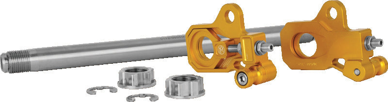 Performance Machine 0117-0028M-G Axle Adjuster Kit - Gold Ano