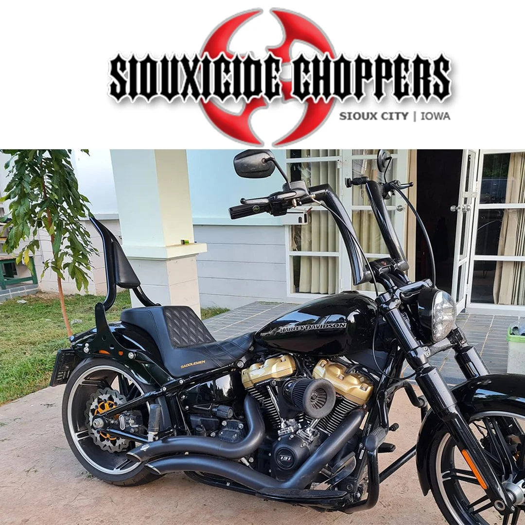 Siouxicide Choppers Breakout & Fat Boy Excalibur Detachable Sissy Bar Backrest Chrome, Short 16, 1 1/2 In, Fat Boy For Harley Softail 2018-2026