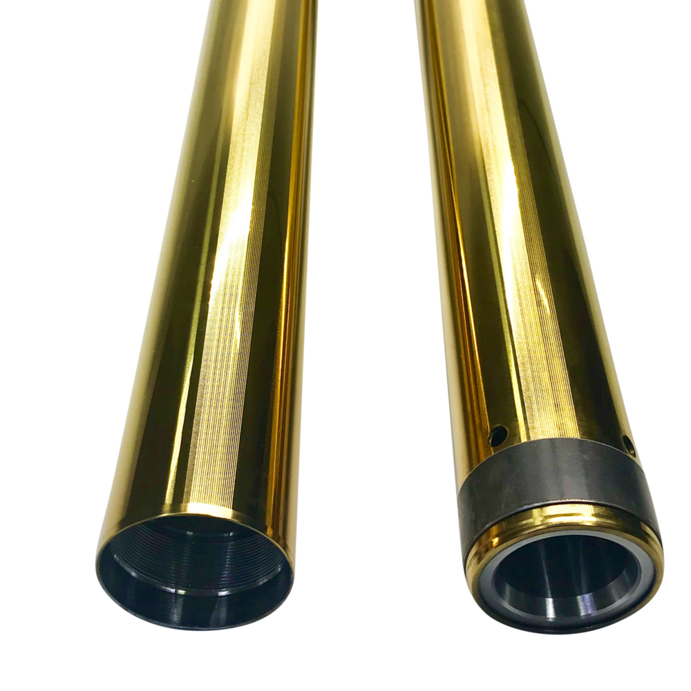 Pro One Gold Fork Tubes 49MM 24 7/8" - 105135G For Harley Touring 2014-2022