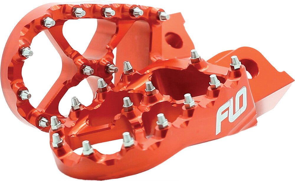 Flo Motorsports PRO Series Foot Pegs Orange - FPEG-795-4ORG KTM Dirt Bikes 2023-2026