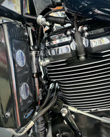 Ultracool Side Mount OIL Cooler M8 Touring ` Gloss Black - SMT8-1G For Harley Touring 2017-2023