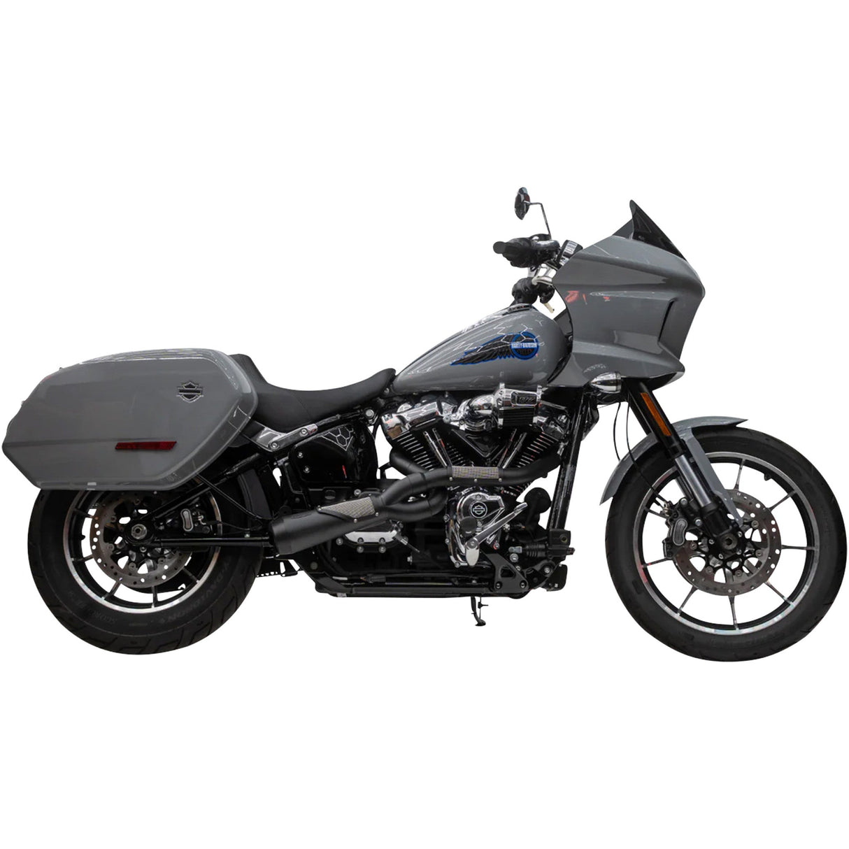 Trask 2-Into-1 Big Sexy Exhaust System Black Stainless Steel M8 Softail - TM-5132BK For Harley Softail Low Rider 2025