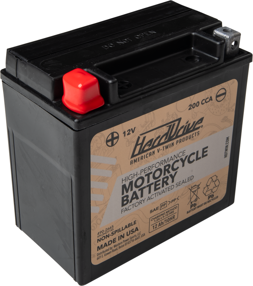 Harddrive High Perform Battery YTX-14 CCA 200 - HRDM7RH4S For Harley Rod / Screamin' / Night / Street 2002-2006
