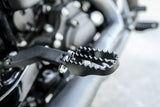 Burly Brand MX Style M8 Pass Footpegs Black - B13-1008B For Harley Softail 2018-2024 | Triumph Thruxton 2004-2015