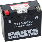 Parts Unlimited Factory-Activated AGM Maintenance-Free Battery YT12B4/YT12B-BS For Ducati Motorcycles 2006-2022 | Kawasaki Ninja 2005-2010