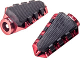 Puig Hi-Tech Parts Footpegs Trail RED - 7319R For Ducati Motorcycles 2008-2020 | Honda Motorcycles 2000-2021 | Triumph Motorcycles 2008-2021