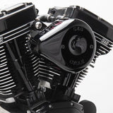 S&S Cycle 2007+ XL Sportster Models Stealth Air Cleaner Kit W Gloss Black Mini Teardrop Cover - 170-0440C For Harley Sportster 2009-2021