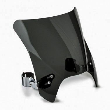 National Cycle Mohawk Windshield Dark Tint Chrome Hardware - N2839-001 For Harley Dyna 2002-2020 | Honda VT13CX Fury / VT13CXA Fury 2010-2020