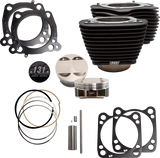 Cylinder & Piston Kit - 131" - Wrinkle Black with Non-Highlighted Fins - M8 - 0931-1011