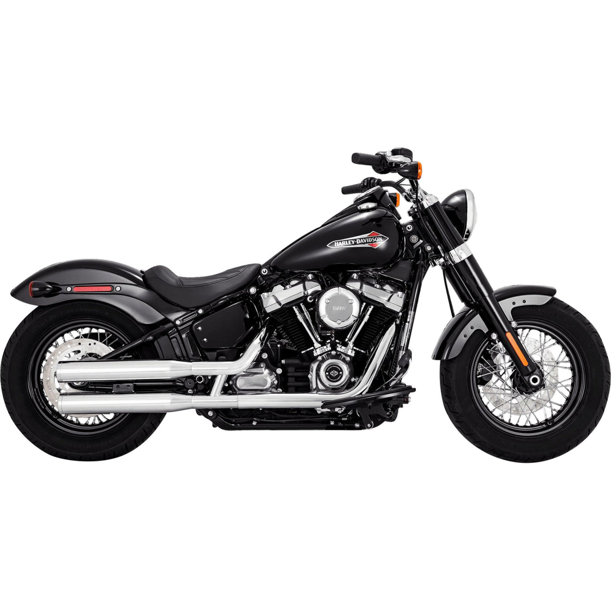 Vance & Hines Eliminator 300 Slip-On Mufflers Chrome - 16312 For Harley Softail 2018-2025