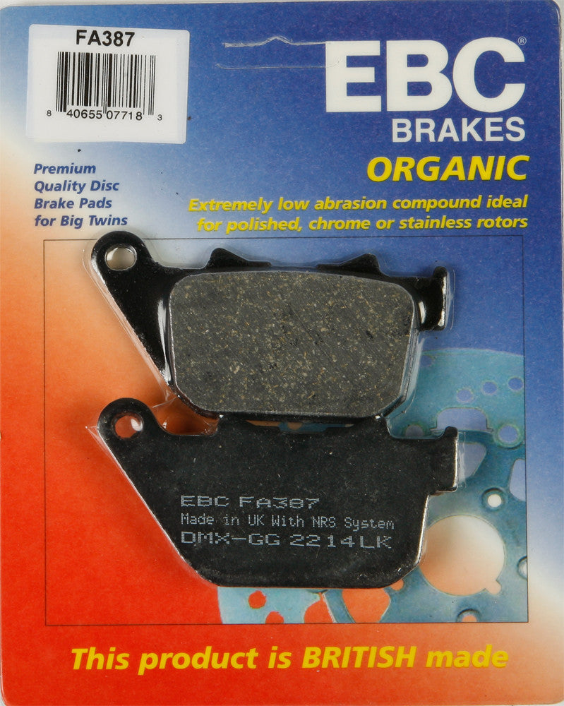 Ebc 15-387 FA387 BRAKE PADS FA837 ORGANIC