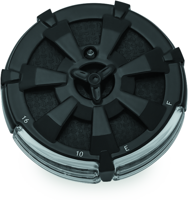 Kuryakyn 7383 Alley Cat Fuel & Battery Gauge Gloss Black