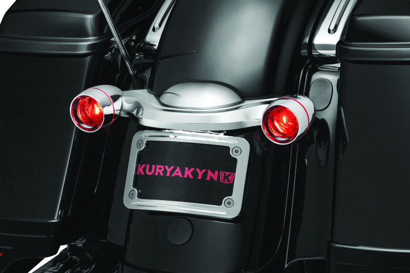 Kuryakyn 3157 Curved License Plate Mount Chrome