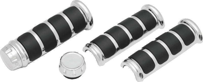 Kuryakyn ISO Grips For Heated Grips Chrome - 6780 For Harley Touring 2008-2021