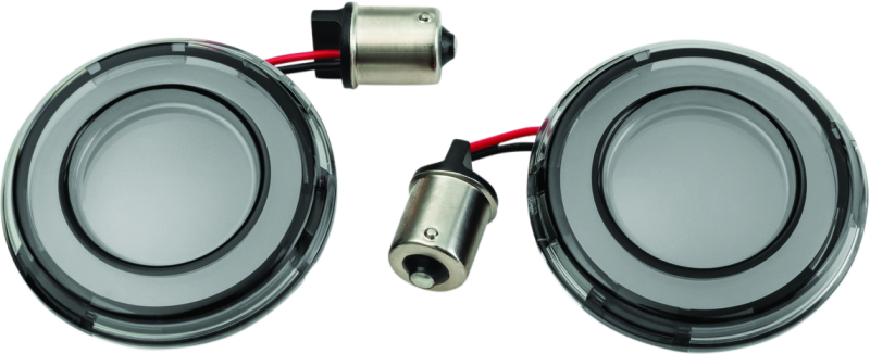 Kuryakyn 2907 Tracer L.e.d. Front Turn Signal Insert, Red Light, Smoke Lens 1156