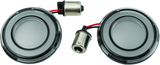 Kuryakyn 2907 Tracer L.e.d. Front Turn Signal Insert, Red Light, Smoke Lens 1156