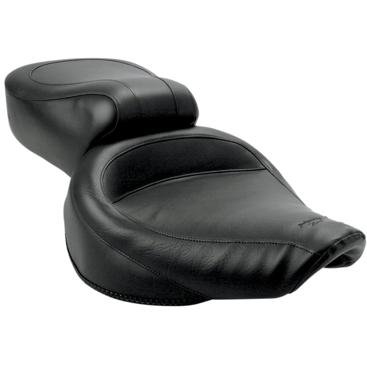 Mustang Vintage Style Seat Wide Smooth Black Dyna - 75680 For Harley Dyna 1993-1995