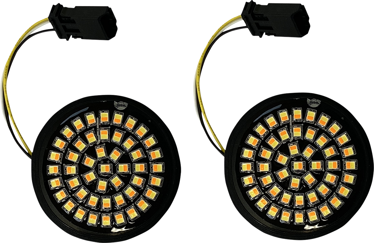 Genesis® 4 Solid Amber/White (Halo Free) LED Turn Signal Inserts for CVO™