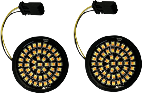 Genesis® 4 Solid Amber/White (Halo Free) LED Turn Signal Inserts for CVO™