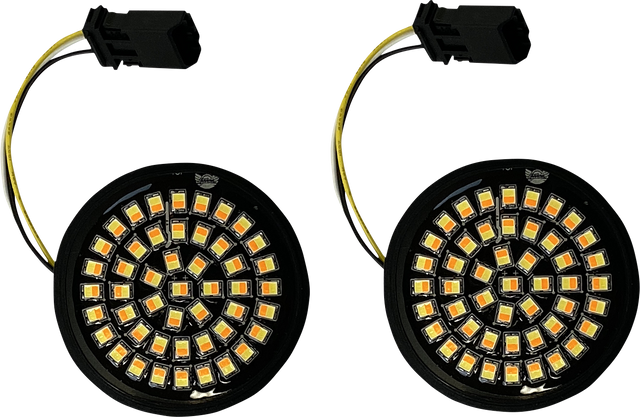 Genesis® 4 Solid Amber/White (Halo Free) LED Turn Signal Inserts for CVO™