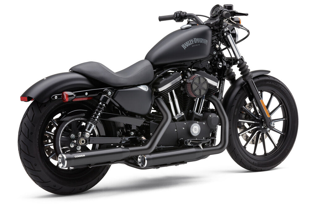 Cobra 82-96022 6081RB 3" RPT SLIP-ONS BLACK SPORTSTER 14-22