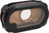 Kens Factory NL TC Air Cleaner W Glass Black W Gold - NXT-03BG For Harley Touring 2008-2016
