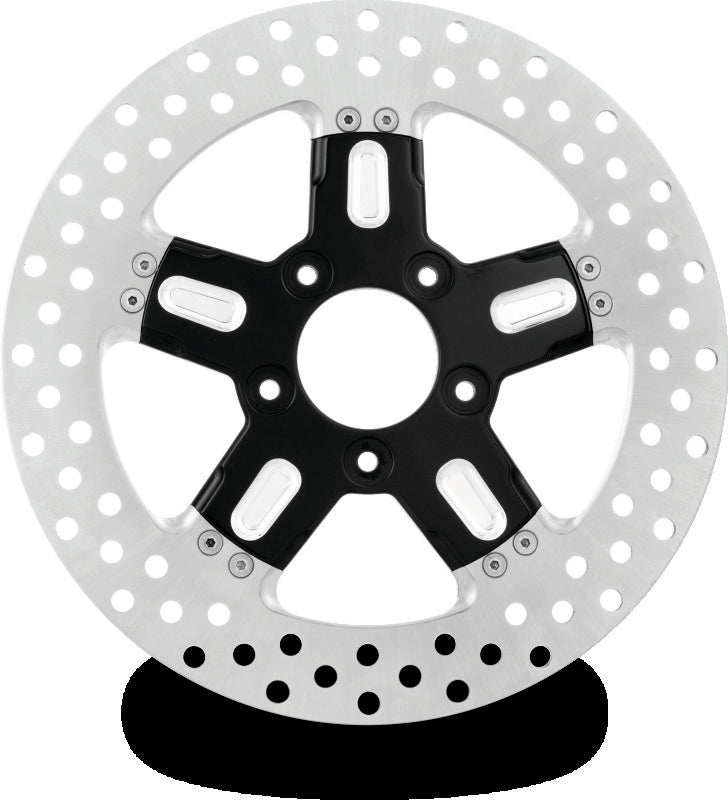 Performance Machine Disc Carr 11.8 Formula Rear Contrast Cut Platinum - 0133-1802FRMS-BMP For Harley Touring 2008-2021