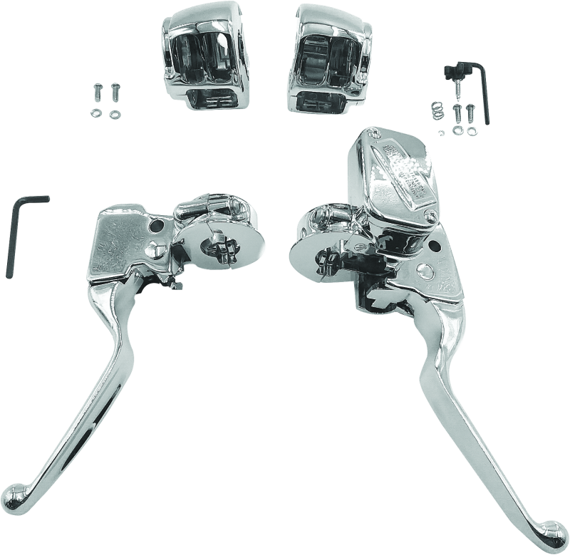 Biker's Choice Bikers Choice Chrome Handlebar Control Kit 1/2 Inch Bore Single Disc - 601448 For Harley Softail 2015-2017