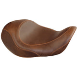 Mustang Wide Tripper™ Seat Plain Brown - 76708 For Harley Motorcycles 2006-2017