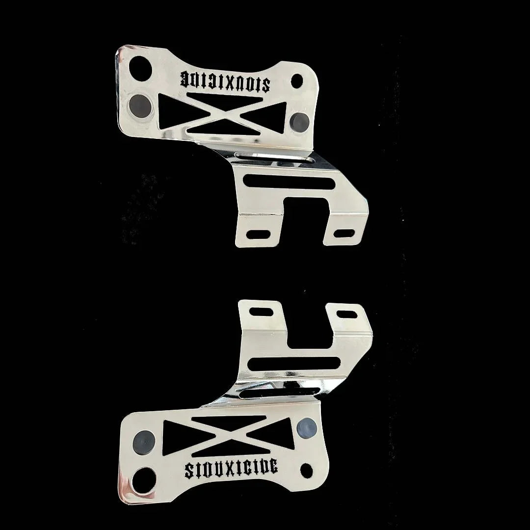 Siouxicide Choppers Bag Armor Stock Harley Drop Bag, Stainless Steel For Harley Touring 2015-2023