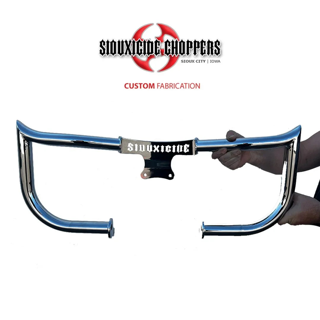 Siouxicide Choppers Chopped Engine Guard Villain Black For Harley Street Glide 2015-2023